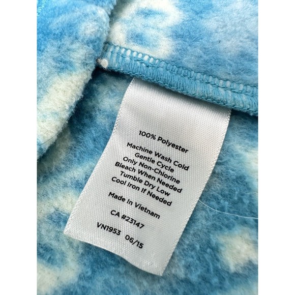 Talbots Blue‎ Fleece Patterned Jacket, Size L - Picture 7 of 11